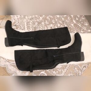 Anyaa Womens Faux Leather Tall Over-the-Knee Boots 7M